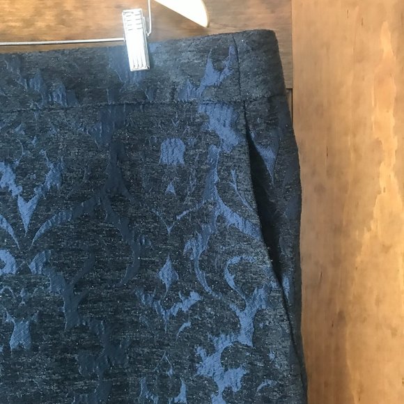 LOFT Navy Blue and Black w/Sparkle Top and Skirt Set XXL - Picture 9 of 11